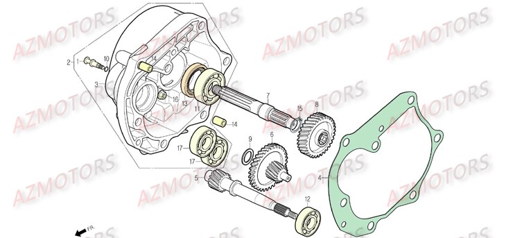 Carter De Transmission DAELIM Pièces Scooter DAELIM S4 50cc 4T (< 2010)