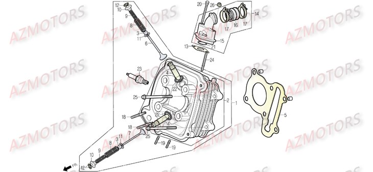 Culasse DAELIM Pièces Scooter DAELIM S4 50cc 4T (< 2010)