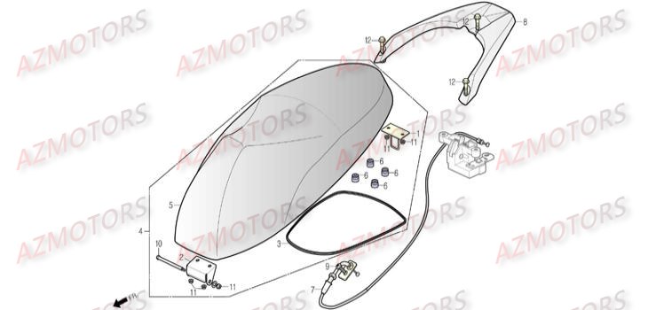 Selle DAELIM Pièces Scooter DAELIM S4 50cc 4T (< 2010)