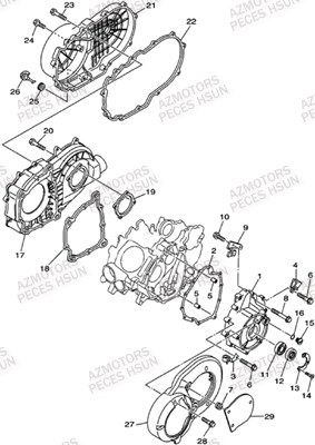 Carters HSUN Pièces Quad HSUN S5 - 500cc