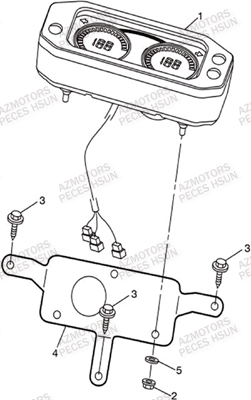 Compteur HSUN Pièces Quad HSUN S5 - 500cc