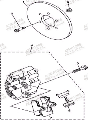 Disque De Frein Arriere HSUN Pièces Quad HSUN S5 - 500cc