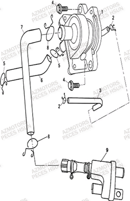 Injection D Air Secondaire HSUN Pièces Quad HSUN S5 - 500cc