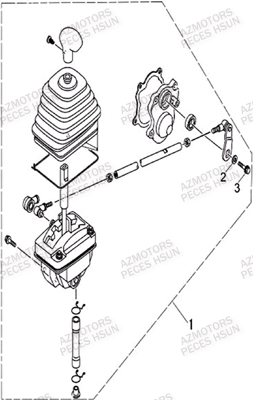 Tringlerie De Vitesses HSUN Pièces Quad HSUN S5 - 500cc
