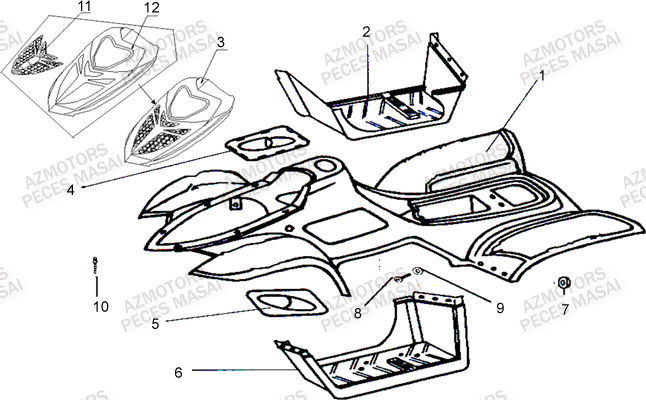 Carrosserie MASAI Pieces Quad S50 [2015]