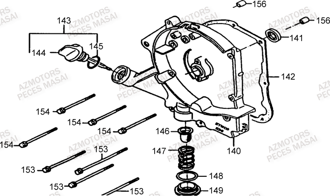 Carter Moteur Droit MASAI Pieces Quad S50 [2015]