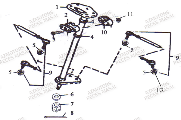 Colonne De Direction MASAI Pieces Quad S50 [2015]