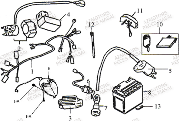 SYSTEME_ELECTRIQUE MASAI Pieces Quad K50S