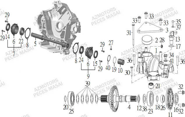 Arbre Sortie De Boite MASAI Pieces S900 CROSSOVER