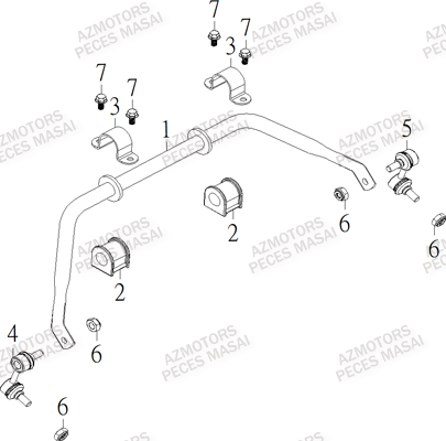 Barre Stabilisatrice MASAI Pieces S900 CROSSOVER