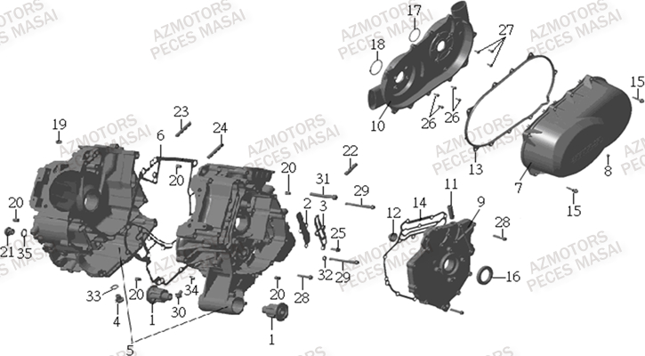 Carter Moteur MASAI Pieces S900 CROSSOVER