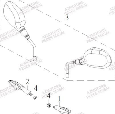 Clignotants MASAI Pieces S900 CROSSOVER