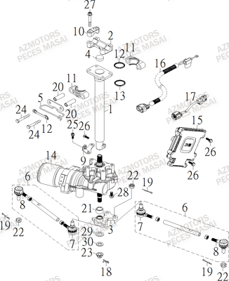 Colonne De Direction MASAI Pieces S900 CROSSOVER