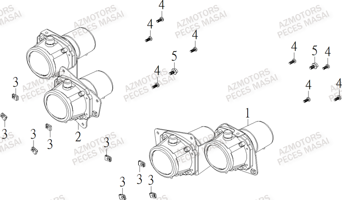 Eclairage Avant MASAI Pieces S900 CROSSOVER