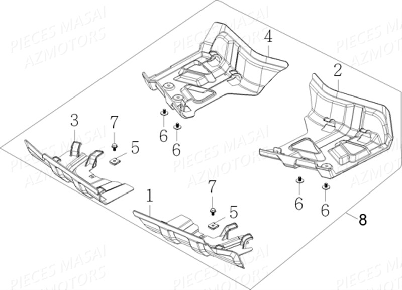 Protections Triangles Accessoires MASAI Pieces S900 CROSSOVER