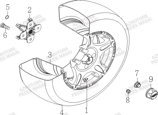 Roues Avant MASAI Pieces S900 CROSSOVER