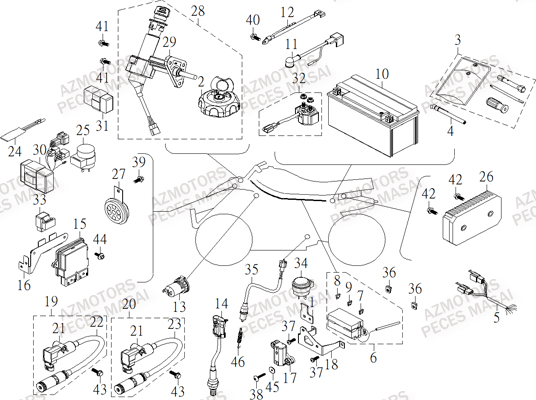 Systeme Electrique MASAI Pieces S900 CROSSOVER