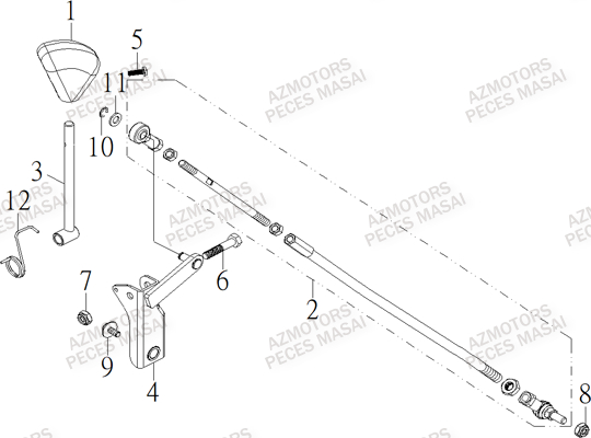 Tringlerie De Vitesses MASAI Pieces S900 CROSSOVER