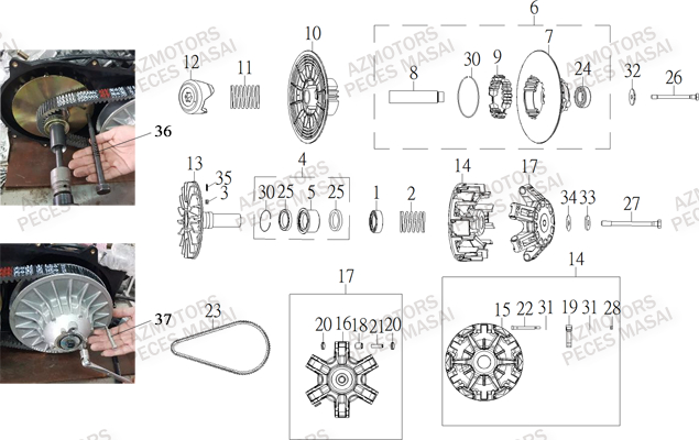 Variateur MASAI Pieces S900 CROSSOVER