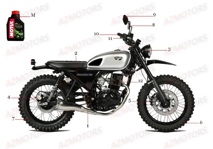 1 CONSOMMABLES AZMOTORS SCRAMBLER 125