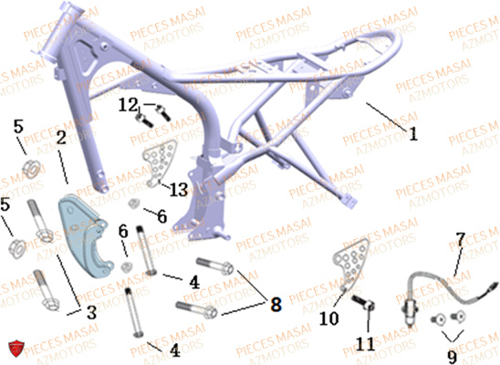 CHASSIS pour SCRAMBLER 125