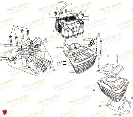 CYLINDRE MASAI SCRAMBLER 125