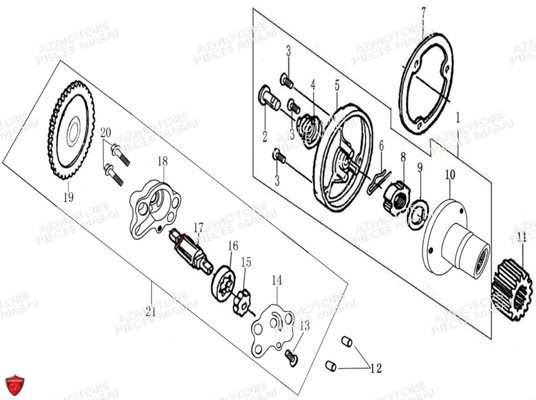 POMPE A HUILE-FILTRE A HUILE pour SCRAMBLER 125 POMPE A HUILE-FILTRE A HUILE pour SCRAMBLER 125