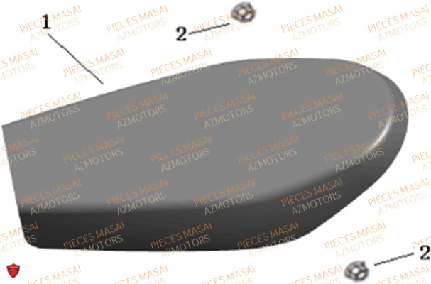 Selle MASAI Pièces Moto SCRAMBLER 125cc Carbu
