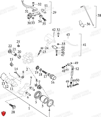 SYSTEME DE FREINAGE pour SCRAMBLER 125