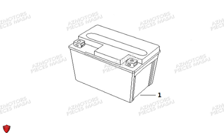 Batterie No Serie Xxxxxxs12xxpu MASAI Pièces Moto SCRAMBLER 125cc 2021