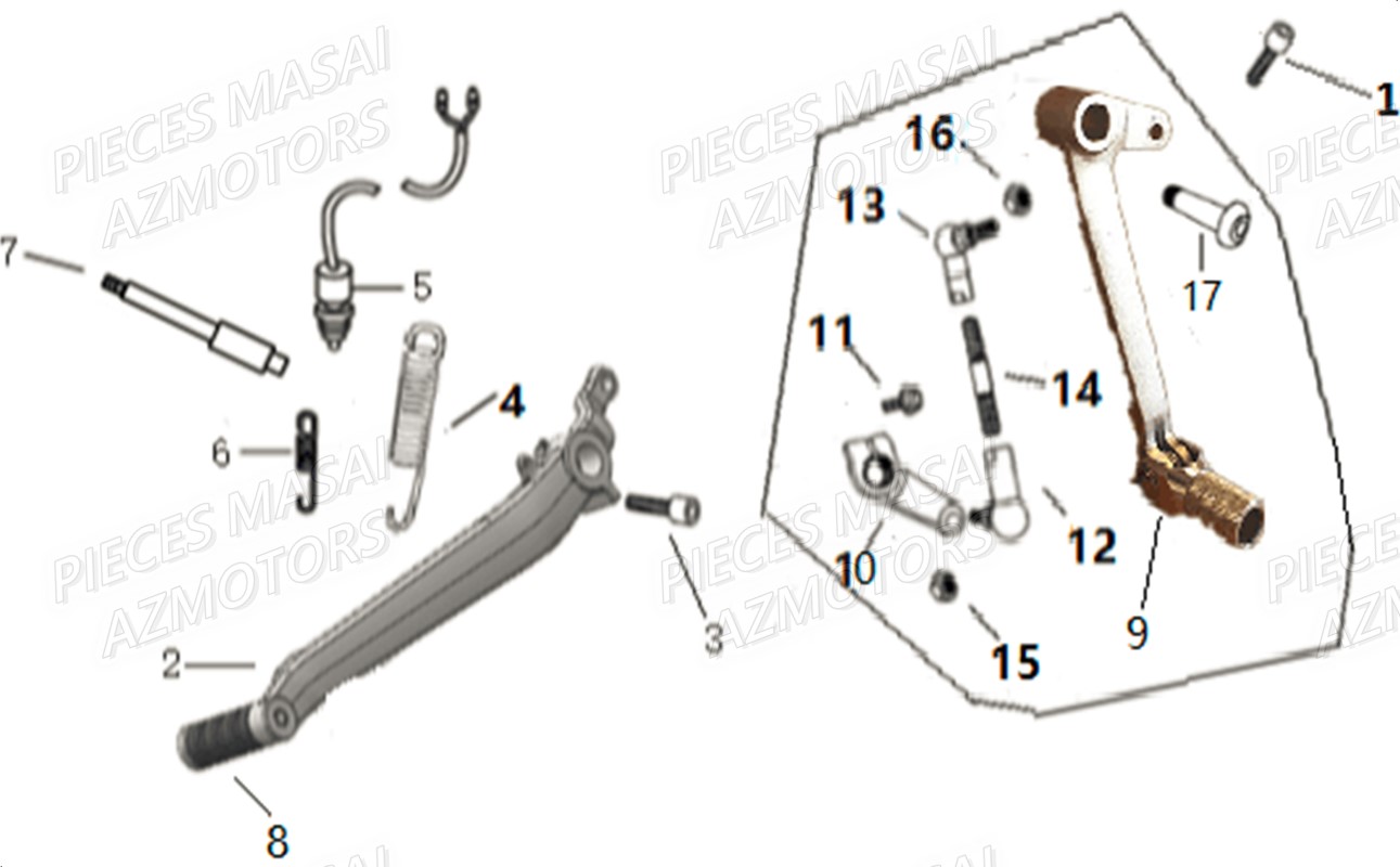 BEQUILLE pour SCRAMBLER 125 2021