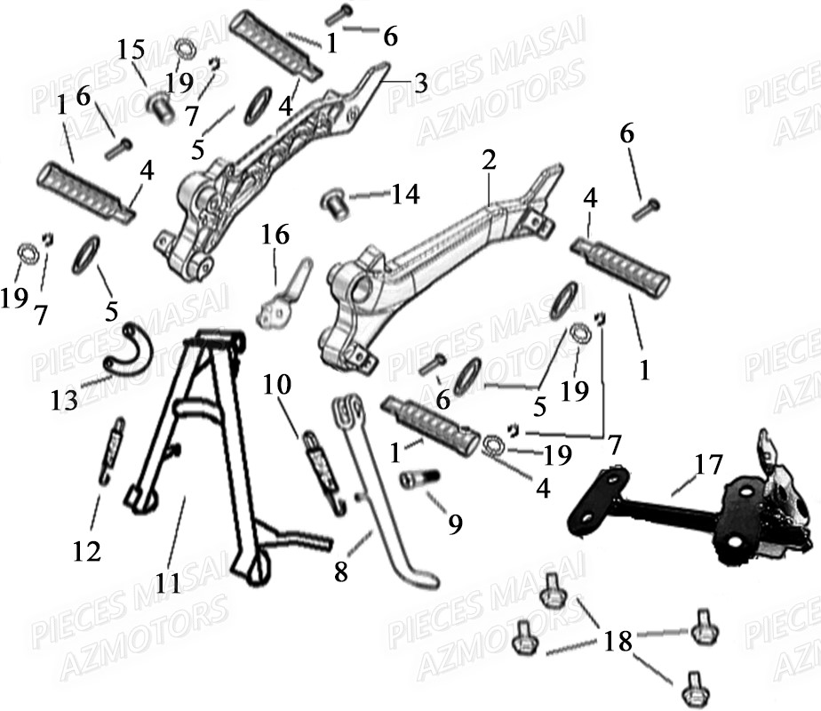 CALE-PIED pour SCRAMBLER 125 2021