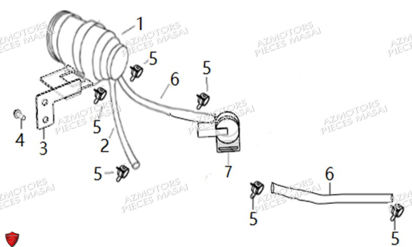 Canister No Serie Xxxxxxs12xxpu MASAI Pièces Moto SCRAMBLER 125cc 2021