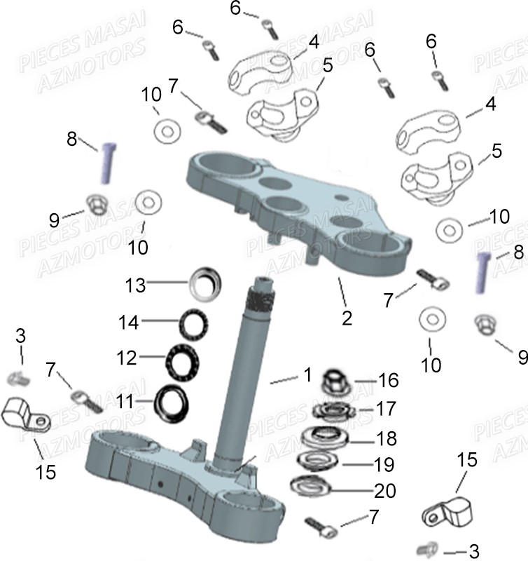 COLONNE DE DIRECTION pour SCRAMBLER 125 2021