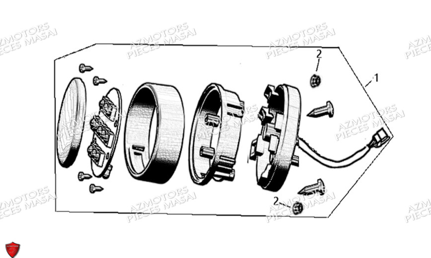 Eclairage Arriere No Serie Xxxxxxs12xxpu MASAI Pièces Moto SCRAMBLER 125cc 2021