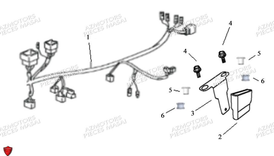 Ecu Faisceau No Serie Xxxs12xxmu Xxs12xxnu MASAI Pièces Moto SCRAMBLER 125cc 2021