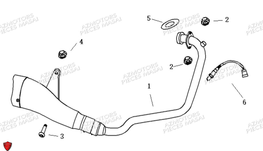 Ensemble Echappement No Serie Xxxxxxs12xxpu MASAI Pièces Moto SCRAMBLER 125cc 2021