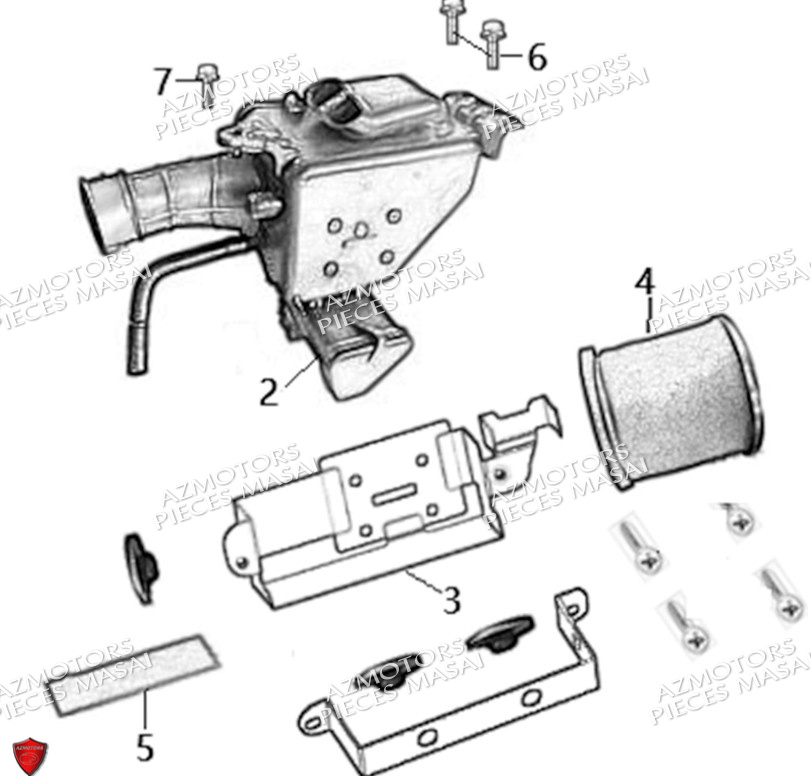 Filtre A Air No Serie Xxxs12xxmu Xxs12xxnu MASAI Pièces Moto SCRAMBLER 125cc 2021
