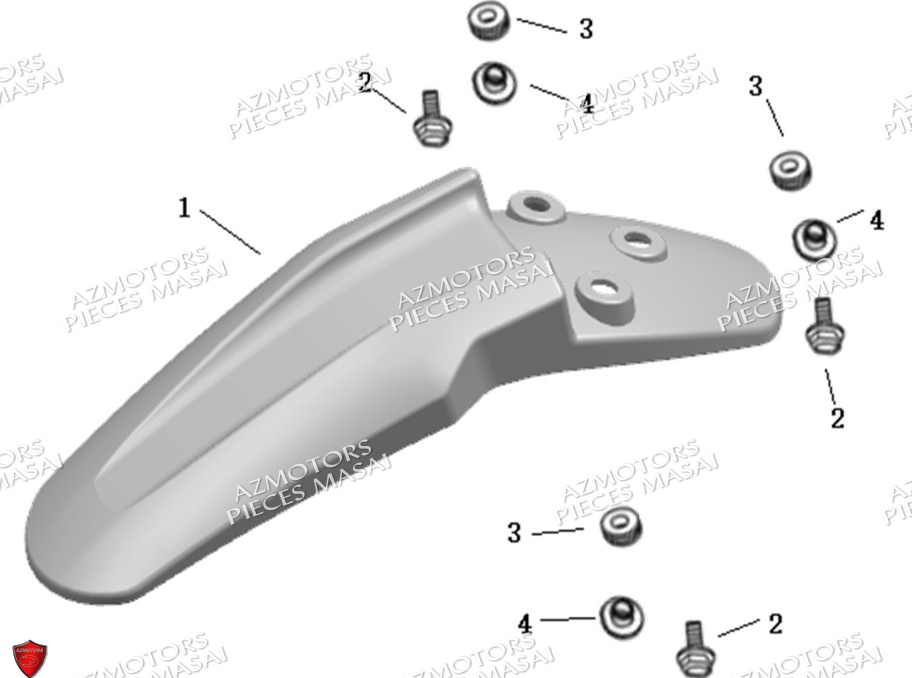 Garde Boue Avant No Serie Xxxs12xxmu Xxs12xxnu MASAI Pièces Moto SCRAMBLER 125cc 2021
