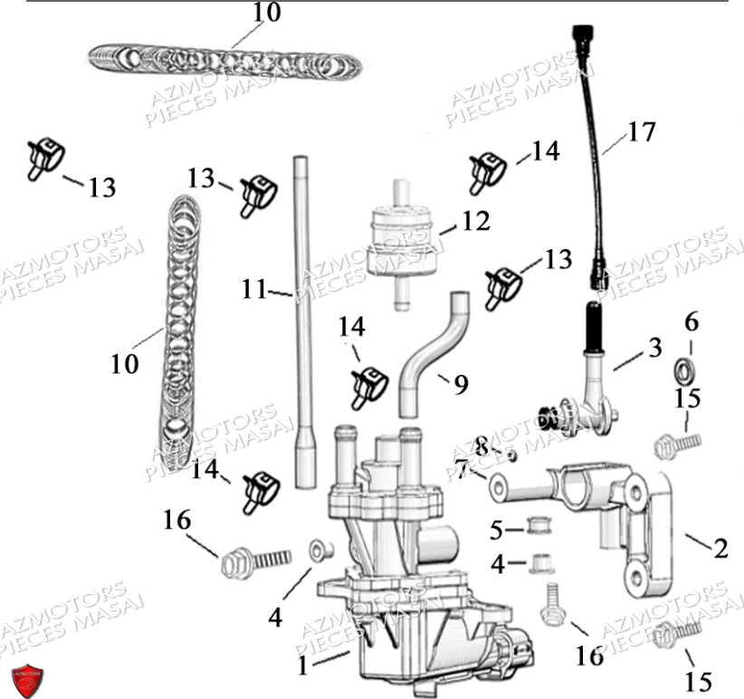 Pompe A Carburant No Serie Xxxs12xxmu Xxs12xxnu MASAI Pièces Moto SCRAMBLER 125cc 2021