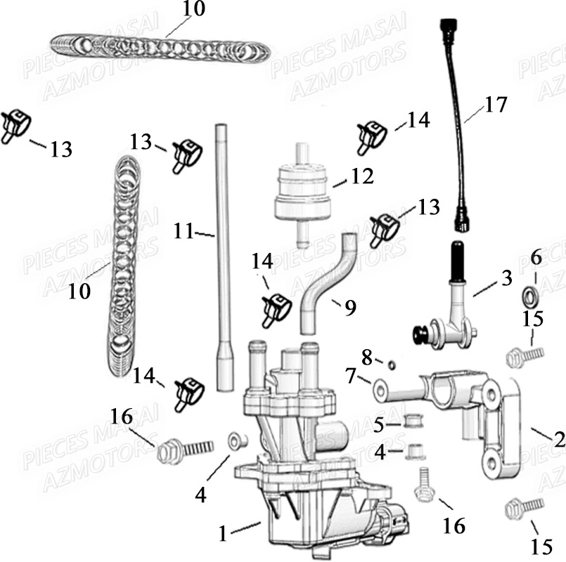 POMPE_A_CARBURANT MASAI Pièces Moto SCRAMBLER 125cc