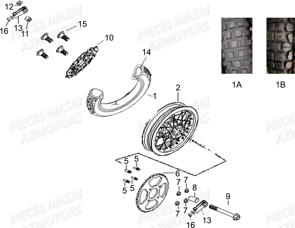 ROUE ARRIERE pour SCRAMBLER 125 2021