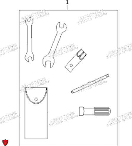 Trousse A Outils No Serie Xxxs12xxmu Xxs12xxnu MASAI Pièces Moto SCRAMBLER 125cc 2021