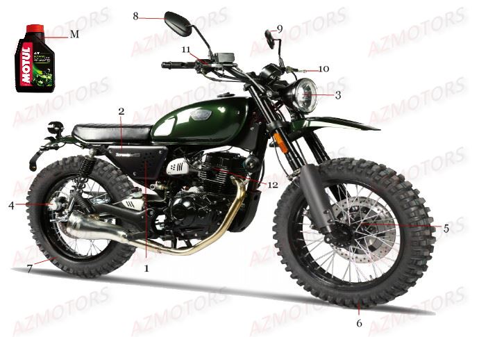 HUILE MOTEUR MOTUL 300V 4T 10W40 (1L) pour 1 CONSOMMABLES de SCRAMBLER 125 E4
