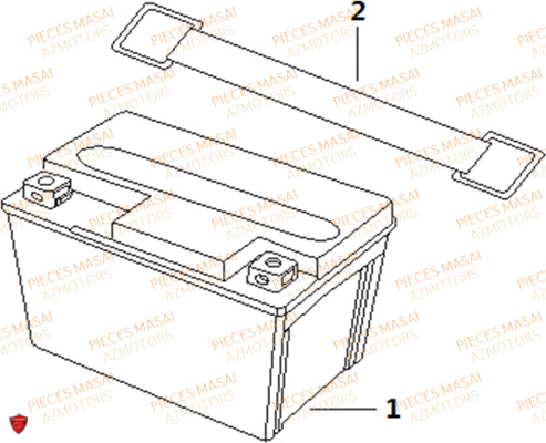 Batterie MASAI Pièces Moto SCRAMBLER 125cc Euro4