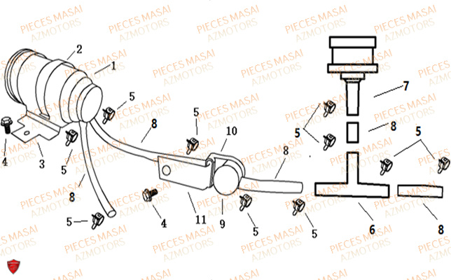 Canister MASAI Pièces Moto SCRAMBLER 125cc Euro4