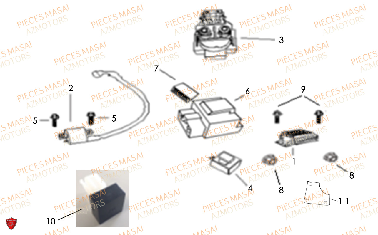 COMPOSANTS ELECTRONIQUES MASAI SCRAMBLER 125 E4