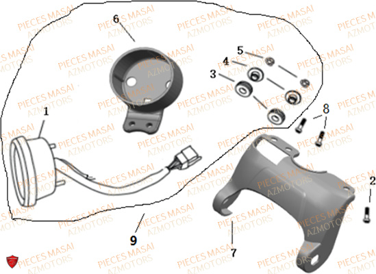 COMPTEUR MASAI SCRAMBLER 125 E4