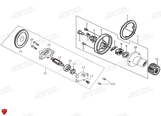 POMPE A HUILE-FILTRE A HUILE pour SCRAMBLER 125 E4 POMPE A HUILE-FILTRE A HUILE pour SCRAMBLER 125 E4