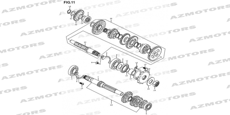 ARBRES PRIMAIRE SECONDAIRE MASH SCRAMBLER 125 MASH